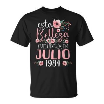 Hecha En Julio 1984 Regalo 42 Años Cumpleaños Camiseta unisex - Regaloses
