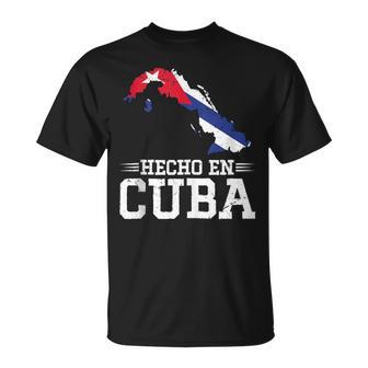 Hecho En Cuba Herencia Cubana Bandera Cubana Cuba In Mangas Camiseta unisex - Regaloses