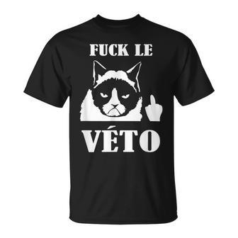 Homme Cadeau Chat Humour Rigolo Fuck Catétérinaire T-Shirt - Cadeauxyz