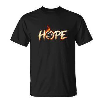 HOPE Fire 12 Step Recovery Sober Aa Na Sobriety T Shirt Name T-Shirt | Seseable UK