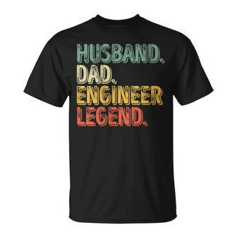 Humoristique Pour La Fête Des Pères Avec Inscription Husband Dad Engineer Legend T-Shirt - Cadeauxyz