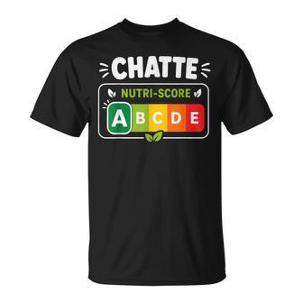 Humour Nutri-Score A Blague Rigolo Drole Chatte Nutriscore T-Shirt - Cadeauxyz