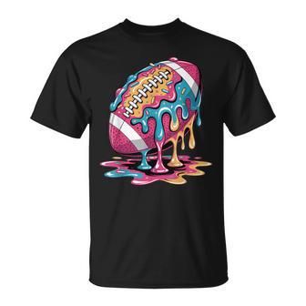 Ice Cream Drip Football Stuff Qb Rb Lineman Wr Drip For Boys T-Shirt - Thegiftio UK