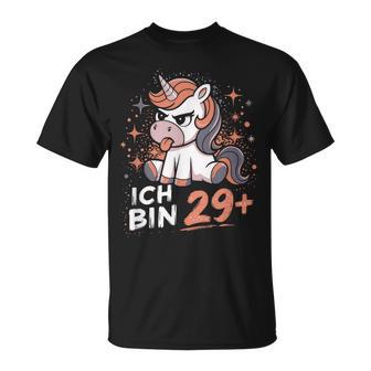 Ich Bin 29 Plus Einhorn Geschenkidee Zum 30 Geburtstag T-Shirt - Geschenkecke