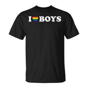 Ich Liebe Männer Love Boys Gay Pride Regenbogenchwulen T-Shirt - Geschenkecke