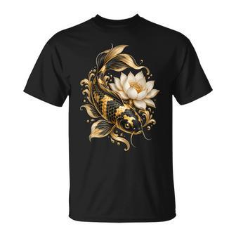 Illustration D'art Aquatique De Carpe Ornementale De Poissons Koï T-Shirt - Cadeauxyz