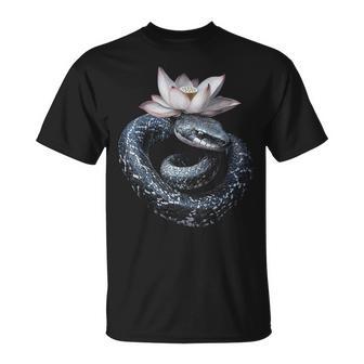 Illustration De Fleur Deerpent Motif Animal Lover Illustrationerpent T-Shirt - Cadeauxyz