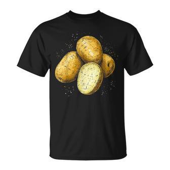 Illustration Motif Pomme De Terre Et Légumes T-Shirt - Cadeauxyz