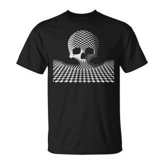 Ilusión Óptica 3D De Calavera Camiseta unisex - Regaloses