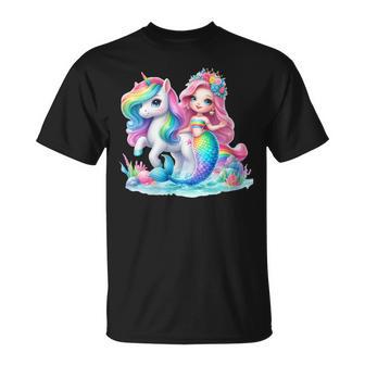 Irène Fille Licorne Fête Arc-En-Ciel Poney Floral Magique T-Shirt - Cadeauxyz