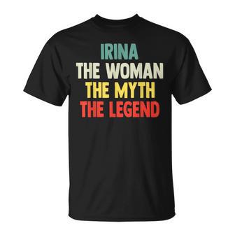 Irina La El Mito La Leyenda Camisa Regalo Para Irina Camiseta unisex - Regaloses