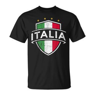 Italia Europa Italienische Flagge Fußball Italien Fan T-Shirt - Geschenkecke