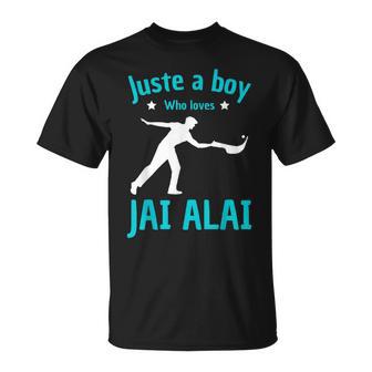 Jai Alai Jugador Chicos Fan Jai Alai Amante Cesta-Punta Bola Camiseta unisex - Regaloses