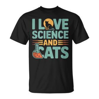 J'aime Lacience Et La Chimie Des Chats Féline T-Shirt - Cadeauxyz