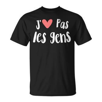 J'aime Pas Les Gens Homme Ado Enfant Famille T-Shirt - Cadeauxyz