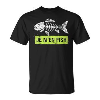 Je M'en Fish Pun Poisson Français Drôle T-Shirt - Cadeauxyz