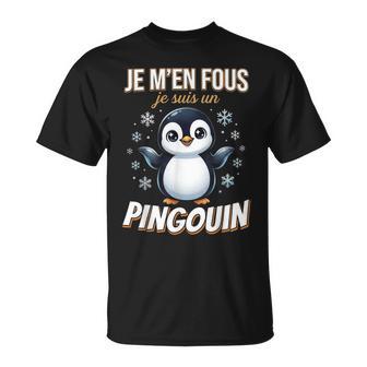 Je M'en Fous Jeuis Un Pingouin Animal Polaire Enfant Drôle T-Shirt - Cadeauxyz