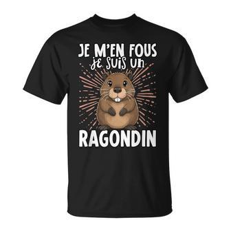 Je M'en Fous Jeuis Un Ragondin Doux Ragondin T-Shirt - Cadeauxyz
