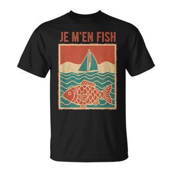 Je M'en Poisson Pun Bateau Àoileintage T-Shirt - Cadeauxyz
