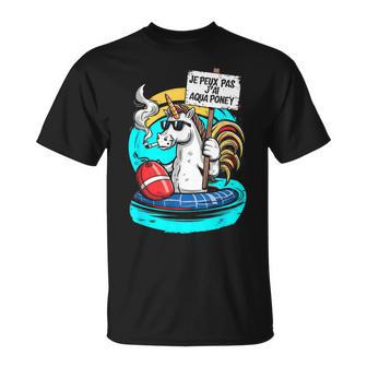 Je Peux Pas J'ai Aquaponey Humour Licorne Coloré Drôle T-Shirt - Cadeauxyz