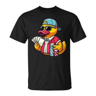 Jeu De Cartes De Jeu De Poker En Caoutchouc Canard T-Shirt - Cadeauxyz
