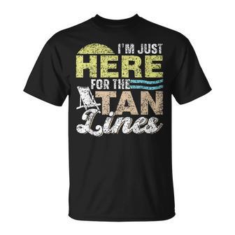 Jeuis Juste Là Pour Les Lignes De Bronzage Piscine T-Shirt - Cadeauxyz