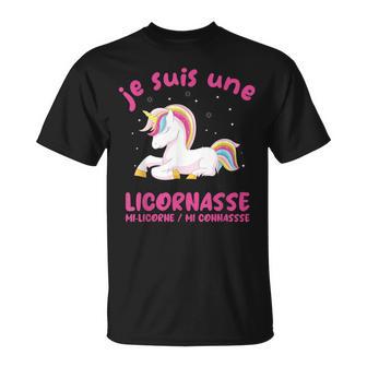 Jeuis Une Licornasse Humour Licorne Rigolo Cadeau T-Shirt - Cadeauxyz