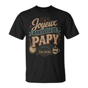 Joyeux Anniversaire Papy Retrointage T-Shirt - Cadeauxyz