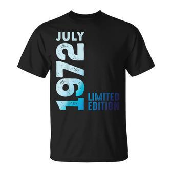 Juillet 1972 Année 1972 Retro 1972Intage Limited Edition 1972 T-Shirt - Cadeauxyz