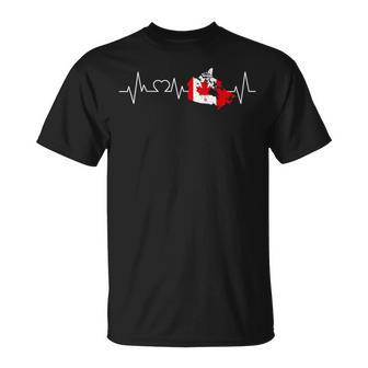 Kanada Herzschlag Flagge Liebe Männer Frauen Geschenk T-Shirt - Geschenkecke