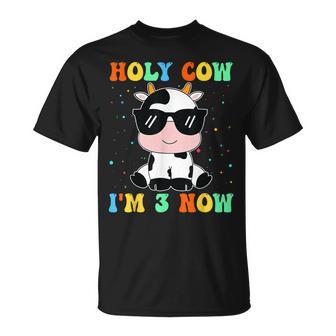 Kids Holy Cow I'm Two 3 Years Old 3Rd Birthday Boy Girl T-Shirt - Thegiftio UK