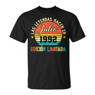 Las Leyendas Nacen En Julio 1992 29 Cumpleaños Camiseta unisex - Regaloses