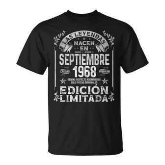 Las Leyendas Nacen Eneptiembre De 1968 58 Años Cumpleaños Camiseta unisex - Regaloses