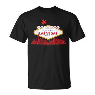 Las Vegas Skyline Retro Vintage Travel Souvenir T-Shirt | Seseable UK