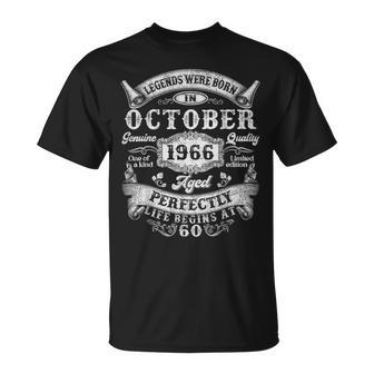 Legend Since October 1966 60 Years Old 60Th Birthday Dad T-Shirt | Seseable UK