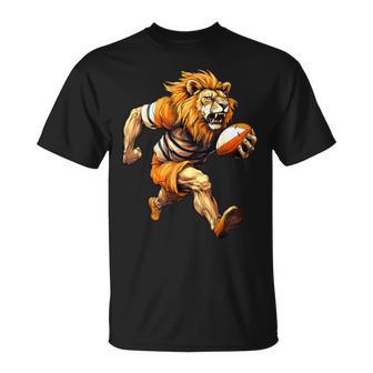 León Jugador De Rugby Camiseta unisex - Regaloses