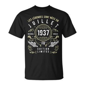 Les Légendesont Nées En Juillet 1937 T-Shirt - Cadeauxyz