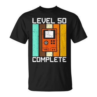 Level 50 Ist Erreicht I 50 Gamer Geburtstag I Jahre Zocken T-Shirt - Geschenkecke