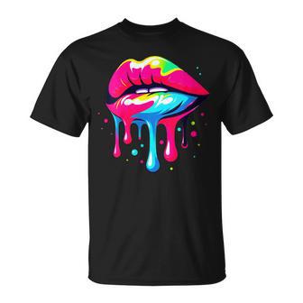 Lèvres Bouche À Baiser Costume Fête À Thème Années 90 80 T-Shirt - Cadeauxyz