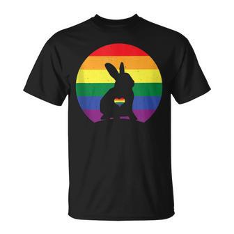 Lgbt Conejo Gay Pride Mes Apoyo Igualdad In Mangas Camiseta unisex - Regaloses
