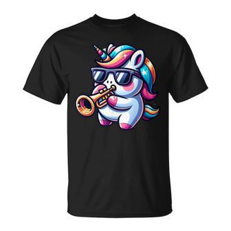 Licorne Cool Avec Trompette T-Shirt - Cadeauxyz