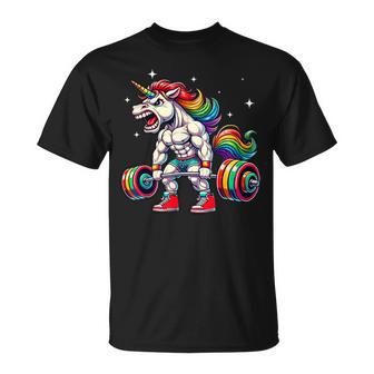 Licorne Haltérophilie Deadlift Fitness Gym Entraînement Entraînement T-Shirt - Cadeauxyz