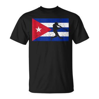 Liga De Béisbolintage Bandera Cuba Jugador De Laelección In Mangas Camiseta unisex - Regaloses