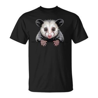 Linda Y Divertida Zarigüeya Mirando Amantes De Los Animales De Laidailvestre Camiseta unisex - Regaloses