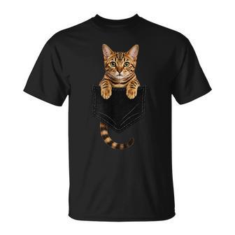 Lindo Diseño Gráfico De Gatito De Bolsillo Para Amantes De Los Gatos Camiseta unisex - Regaloses