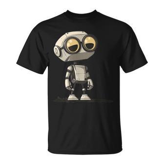 Lindo Niño Robot Con Gafas Para Robots Con Gafas Camiseta unisex - Regaloses