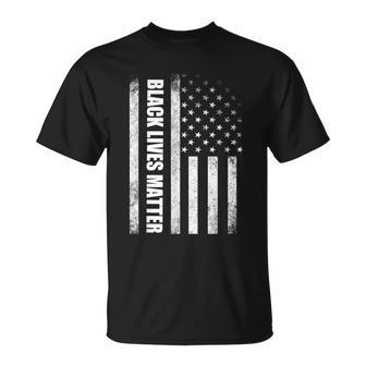 Lives Matter Drapeau Des États-Unis Noir Histoire Pride T-Shirt - Cadeauxyz