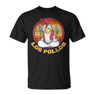 Los Pollos Poulet Rétrointage T-Shirt - Cadeauxyz