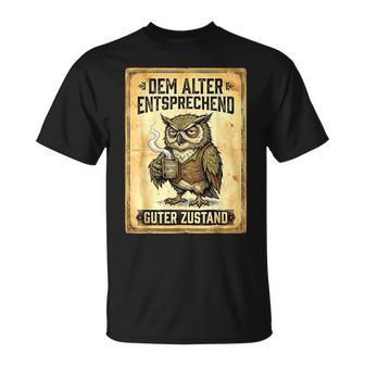 Lustige Eule Dem Alter Entsprechend Guter Zustand T-Shirt - Geschenkecke