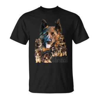 Mamá Y Cachorros Perro Pastor Alemán Camiseta unisex - Regaloses